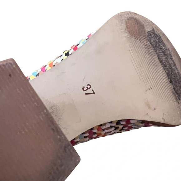 House of Harlow 1960 Teagan Multicolor Woven Leather Heel - Picture 7 of 8
